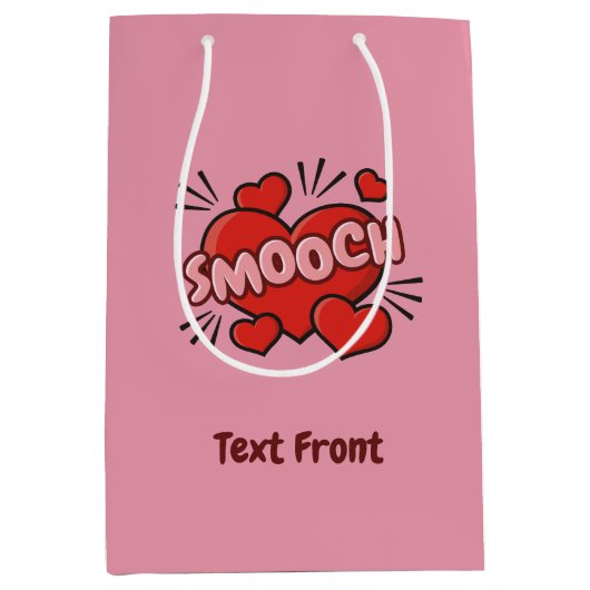 Kissend Comic Sound Effect Medium Cadeauzakje (Voorkant)