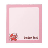 Kissend Comic Sound Effect Notitieblok (Voorkant)