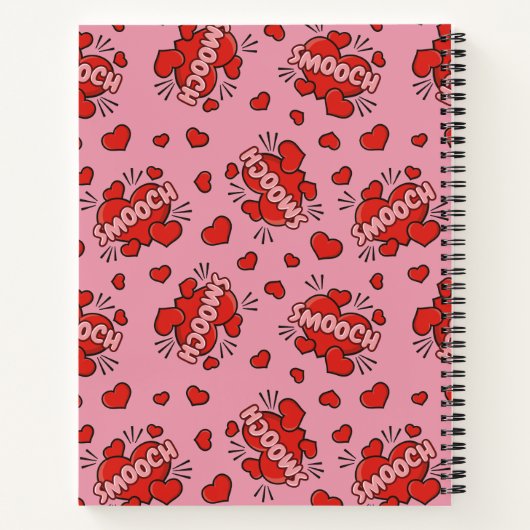 Kissend Comic Sound Effect Notitieboek (Achterkant)