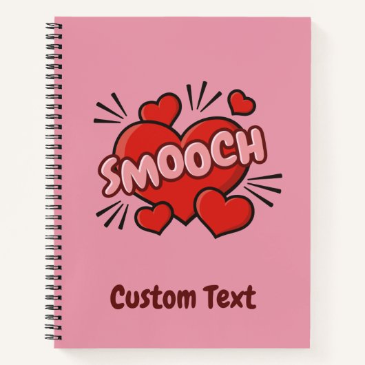 Kissend Comic Sound Effect Notitieboek (Voorkant)