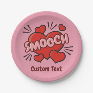 Kissend Comic Sound Effect Papieren Bordje