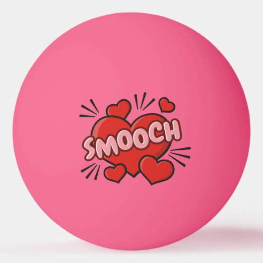 Kissend Comic Sound Effect Pingpongbal (Voorkant)