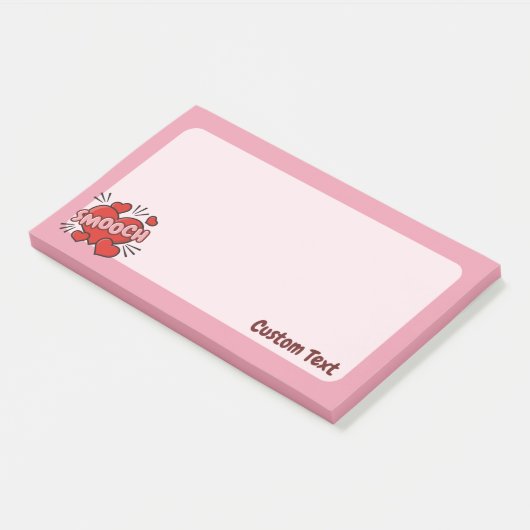 Kissend Comic Sound Effect Post-it® Notes (Schuin)