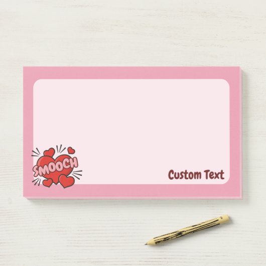 Kissend Comic Sound Effect Post-it® Notes (Op bureau)