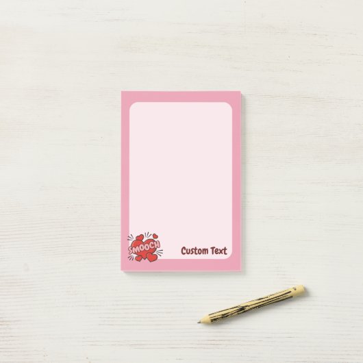 Kissend Comic Sound Effect Post-it® Notes (Op bureau)