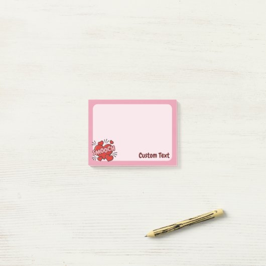 Kissend Comic Sound Effect Post-it® Notes (Op bureau)