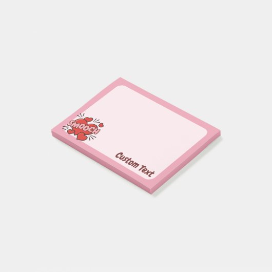 Kissend Comic Sound Effect Post-it® Notes (Schuin)