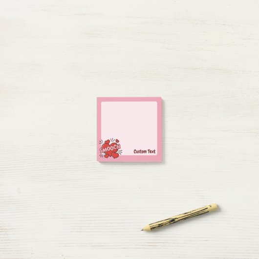 Kissend Comic Sound Effect Post-it® Notes (Op bureau)