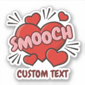 Kissend Comic Sound Effect Sticker (Voorkant)