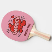 Kissend Comic Sound Effect Tafeltennisbatje (Zijkant)