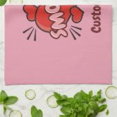 Kissend Comic Sound Effect Theedoek (Gevouwen)