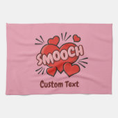 Kissend Comic Sound Effect Theedoek (Horizontaal)