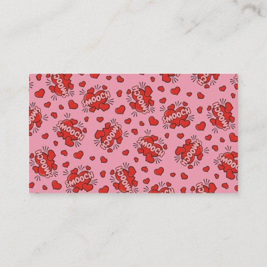 Kissend Comic Sound Effect Visitekaartje (Achterkant)