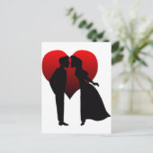 Kissend Couple Briefkaart (Staand voorkant)