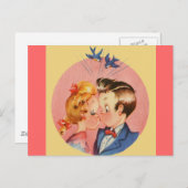 Kissend Couple Briefkaart (Voorkant / Achterkant)