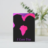 Kissend Couple Briefkaart (Staand voorkant)
