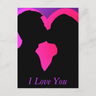 Kissend Couple Briefkaart