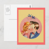 Kissend Couple Briefkaart (Voorkant / Achterkant)