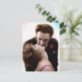 Kissend Couple Frans Briefkaart (Staand voorkant)