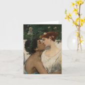 Kissend Couple Kaart (Gele Bloem)