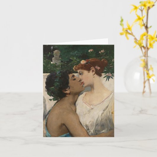 Kissend Couple Kaart (Gele Bloem)