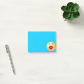 Kissend Gezicht op Blauwe Post It Notitie Post-it® Notes (Kantoor)