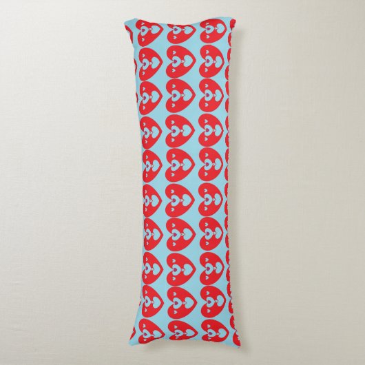 Kissend Hearts Pillow Lichaamskussen (Voorkant Verticaal)