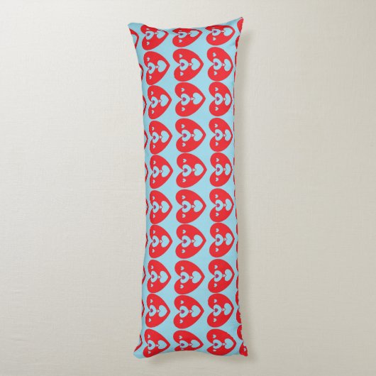 Kissend Hearts Pillow Lichaamskussen (Achterkant (Verticaal))