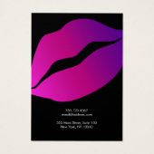 Kissend Lips Ketting Verdien Display Kaart (Achterkant)