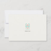 Kissend Seapaarden Hearts Beach Weddenschap Bedank Bedankkaart (Achterkant)