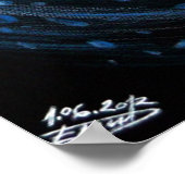 Kissend stel Yin Yang Love Surreal-tekenkunst Poster (Hoek)