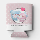 Kissende Beren Cute en Kawaii Best Husband Ever Blikjeskoeler (Achterkant)