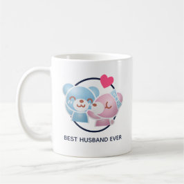 Kissende Beren Cute en Kawaii Best Husband Ever Koffiemok