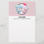 Kissende Beren Cute en Kawaii Briefpapier (Voorkant)