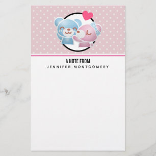 Kissende Beren Cute en Kawaii Briefpapier