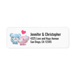 Kissende Beren Cute en Kawaii Etiket