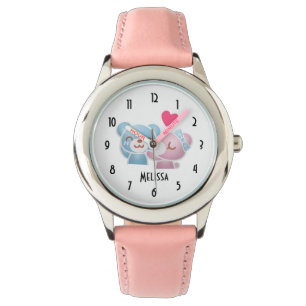 Kissende Beren Cute en Kawaii Horloge