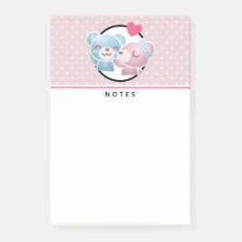 Kissende Beren Cute en Kawaii Post-it® Notes