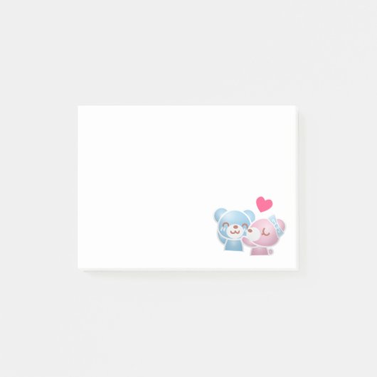 Kissende Beren Cute en Kawaii Post-it® Notes (Voorkant)