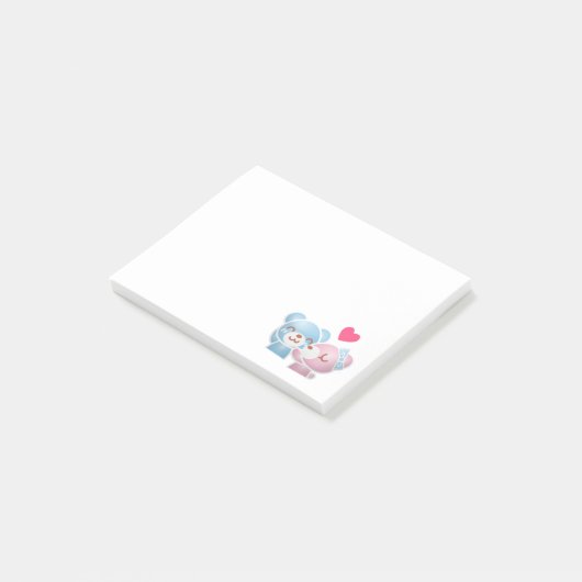 Kissende Beren Cute en Kawaii Post-it® Notes (Schuin)