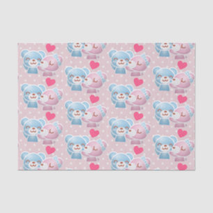 Kissende Beren Cute en Kawaii Tissuepapier
