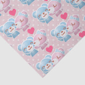 Kissende Beren Cute en Kawaii Tissuepapier (Detail)