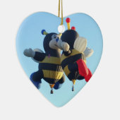 Kissende bijen Hot Air ballonharten Ornament (Rechts)