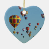 Kissende bijen Hot Air ballonharten Ornament (Achterkant)