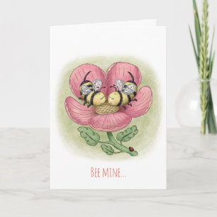 Kissende Bijen Valentijnsdag Kaart