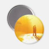 Kissende Couple in het zonlicht Magneet (Voorkant / Achterkant)