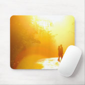 Kissende Couple in het zonlicht Muismat (Met muis)