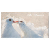 Kissende Doves aanpasbaar Kussensloop (Voorkant-Links)