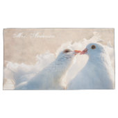 Kissende Doves aanpasbaar Kussensloop (Voorkant-Rechts)