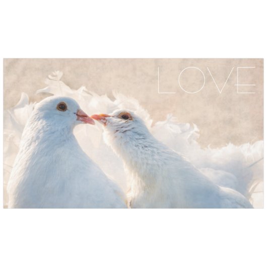 Kissende Duiven - Liefde Tafelkleed (Voorkant (Horizontaal))